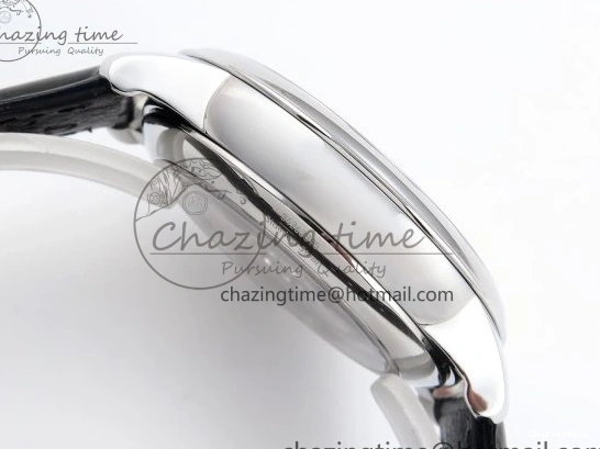 0325 ZipUp De Ville Date SS MKF 1:1 Best Edition White Dial Roman Marker on Black Leather Strap A 7741